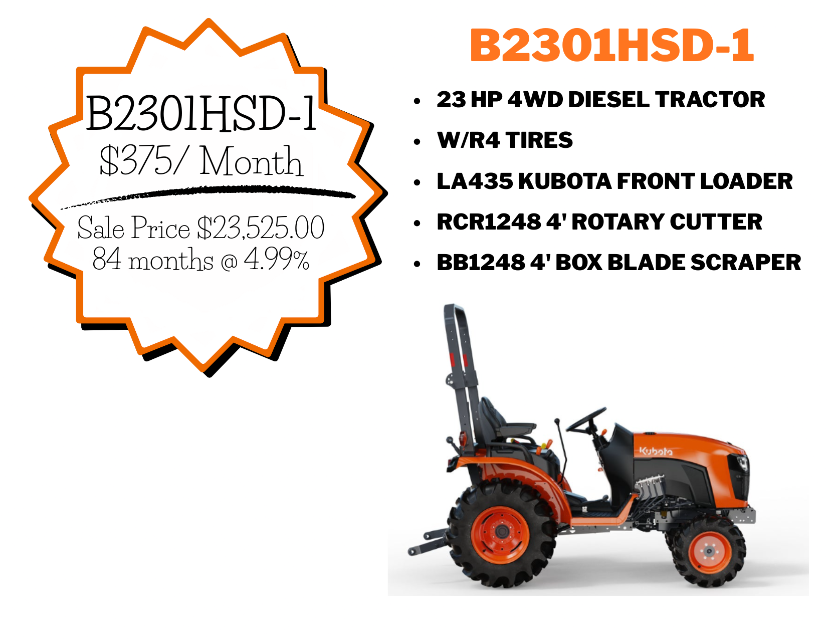 B2301HSD-1 TRACTOR PACKAGE - Lowe Tractor & Equipment, Inc.